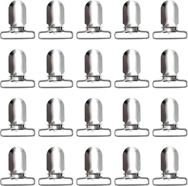 20-Piece Men's Suspender Clips - Heavy Duty Bed Sheet Fasteners and Straps Holder