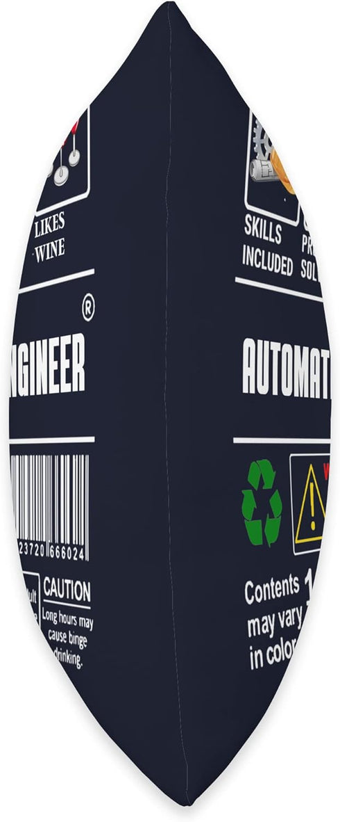 Automation Engineer Label Skills Solving Coffee Wine Throw Pillow, 16x16, Multicolor by Automation Engineer Funny Gifts Apparel