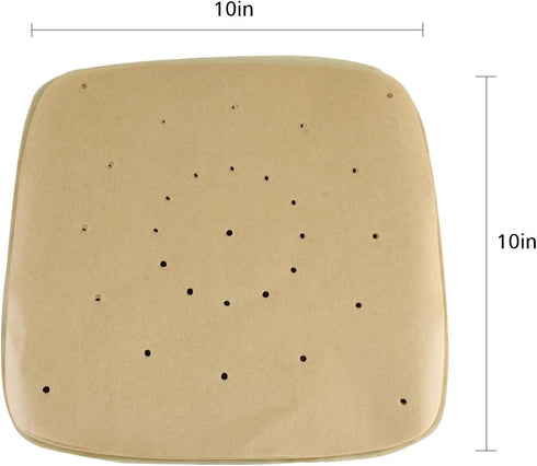 Air Fryer Parchment Paper Liners, 10"×10", 100Pcs Compatible with XXXL Air Fryer, Perfect for 6.8QT/7.6QT/8.5QT/9.5QT