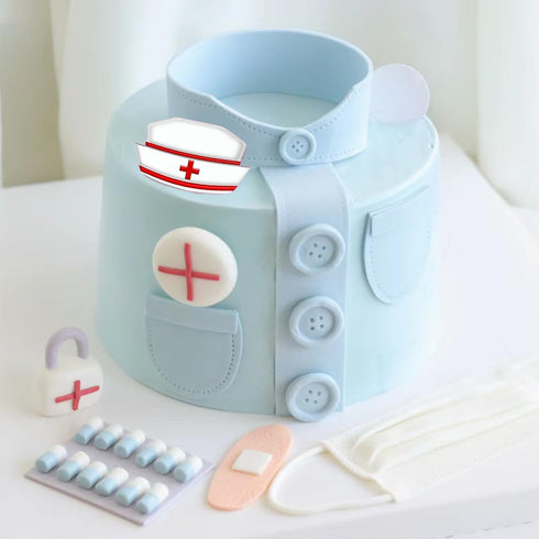 Nurse Graduation Themed Silicone Mold for DIY Cake Decoration, Doctor Nurse Grad Hat Fondant Molds, Cupcake Topper,