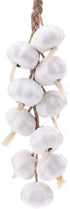 Gresorth 1 Pcs Artificial White Garlic String Fake Ceramics Vegetable Hanging Decoration