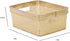 Isaac Jacobs Small Glitter Storage Bin (10” x 7.5” x 4.25”), Set with Cut-Out Handles, Multi-Functional Organizer, Gold