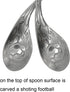 2Pcs Cereal Spoon 18/10 Stainless Steel Soup Spoon with Soccer Shape Embossed, 6.69inch Service Spoon and Bottle Opener