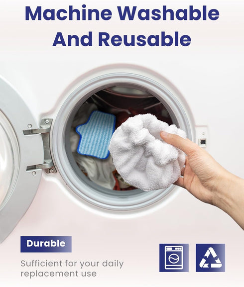 3+3 Steam Cleaner Accessories Compatible with Dupray Steam Cleaner, Triangle Microfiber Bonnet for Neat Steam Cleaner
