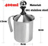 HOMEGOAL Chocolate(14-Ounce/400ml) Milk Frother, Stainless Steel Manual Milk Foamer, Handheld Coffee Milk Frothing