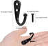 Wall Hooks for Hanging, 40 Pack Black Small Coat Hooks with 80 Screws, Heavy Duty Single Prong Hooks for Keys
