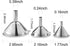 Stainless Steel Funnel Set - 3 Large Small Food Grade Mini Metal Kitchen Funnels for Transferring Oils, Liquids,