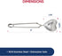 HIC Long Handled Snap Tea Infuser, Heart Shape, 18/8 Stainless Steel Mesh, 1.75-Inch