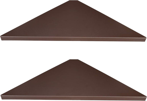 evron Corner Mounting Shelf Set of 2 – Easy to Install Floating Wall Shelves with Durable Waterproof ABS Plastic