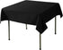 Cupuamon Square Tablecloth 52x52 inch Washable Polyester Fabric for Wedding Party Dining Banquet Decoration (Black)