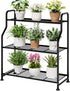 Kitsure Plant Stand Indoor & Outdoor - 3-Tier Metal Plant Shelf with