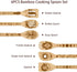 GLOBLELAND 6Pcs Magic Divination Bamboo Cooking Utensils Wooden Engraved Cooking Spoons Set Carving Kitchen Bamboo Spatula Set Wood Cooking Spoon for Kitchen House Warming Gift