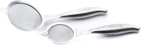 Jean-Patrique Set of 2 Stainless Steel Tea Strainer + Sifter for Baking – Fine Mesh, Durable Construction