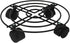 (3, 12inch(30cm)) Homend Black Metal Plant Caddy with Wheels,Heavy Duty Iron Potted Plant Flower Stand Trolley Caddy