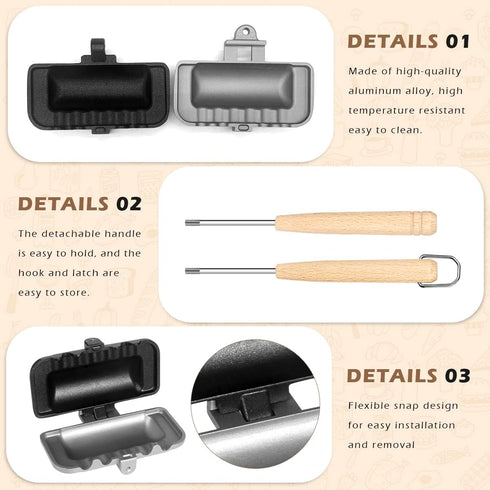 Hot Sandwich Maker, Double-Sided Nonstick Baking Pan for Grilled Cheese, Breakfast Pancakes, and Toast