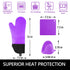 Silicone Oven Mitts and Pot Holders Set - MTZRFLL Extra Long Heat Resistant Gloves with Hot Pads and Mini Oven Mitts