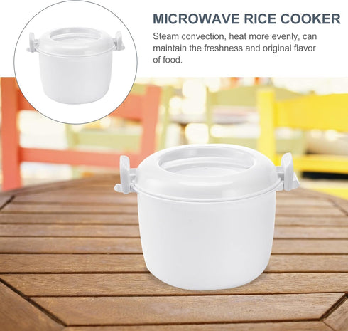 DOITOOL Microwave Rice Cooker, Mini Steamer for Pasta, Chicken, Bacon, and Vegetables