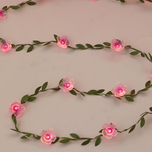 13ft 40 8 1 Pack Cherry Blossom Vine Lights LED Flower String Lights USB Plugin & Battery Operated Fairy Lights