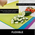 Nicole Home Collection Flexible Cutting Mats Set of 3, BPA-Free Plastic Color-Coded Kitchen Chopping Boards