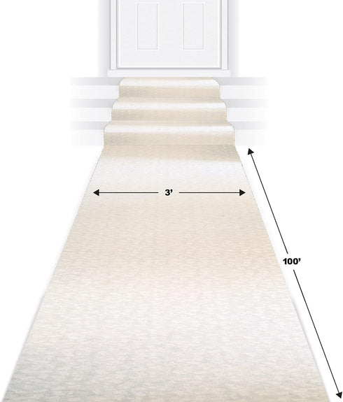 Beistle Floral Aisle Runner, Polyester Fabric, Wedding Decoration, 3' x 100'