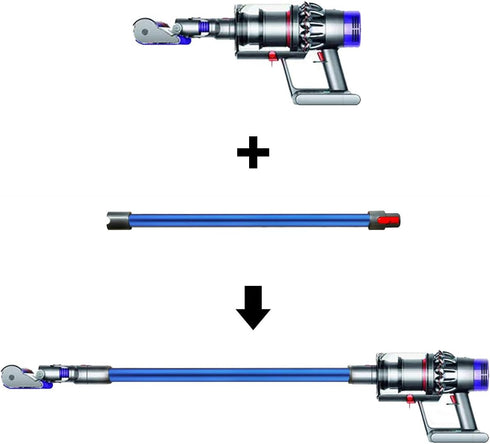 Leemone Quick Release Wand for Dyson V7 V8 V10 V11 V15 Cordless Stick Vacuum Cleaner, Extension Wand (Blue)