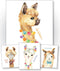 Confetti Fox Llama Nursery Wall Art Decor - 8x10 Unframed Set of 4 Prints, Kids Cute Alpaca Pictures