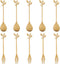 AnSaw 10-Pc Mini Spoons & Forks Set, 4.7" Stainless Steel, Leaf Handle for Coffee, Tea, Appetizers, Parties