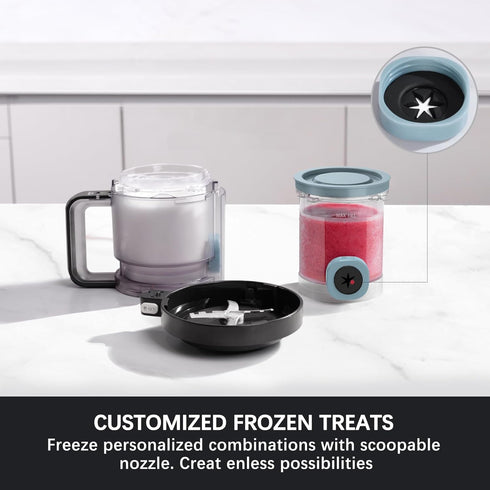 4 Pack, 16oz NC700 13-in-1 Omnikit for Ninja Swirl by Creami Pints and Lids - Cups Compatible with Series Swirl Ice