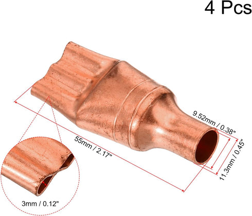MECCANIXITY Refrigeration Capillary Tube Filters Liquid Separator 9.52mm to 3mm 3 Way Flat Copper Fitting for Air Conditioner Refrigerator HVAC Freezer Pack of 4 by MECCANIXITY