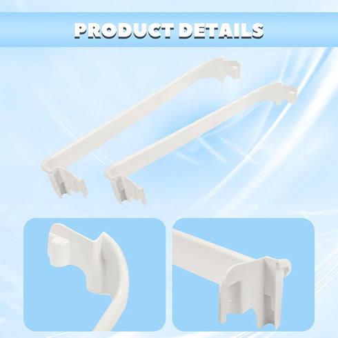 HECASA 240534701 Refrigerator Door Shelf Rack Bar - Compatible with Frigidaire Kenmore, 2PCs Replacement