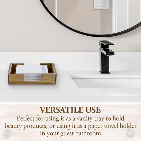 Countertop MyGift Trifold Paper Towels, Modern Metal Wire Bathroom Paper Hand Towel Holder in Brass Tone Finish, Guest