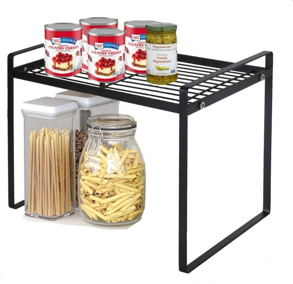 Cabinet Shelf, 13" Kitchen Counter Shelf, Metal Wire Stackable Spice Rack for Kitchen Pantry Bathroom Storage
