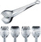 Mini Appetizer Tongs Stainless Steel Set of 4, MSY BIGSUNNY Small Serving Tongs, 6 Inch (15.2cm, Silver)