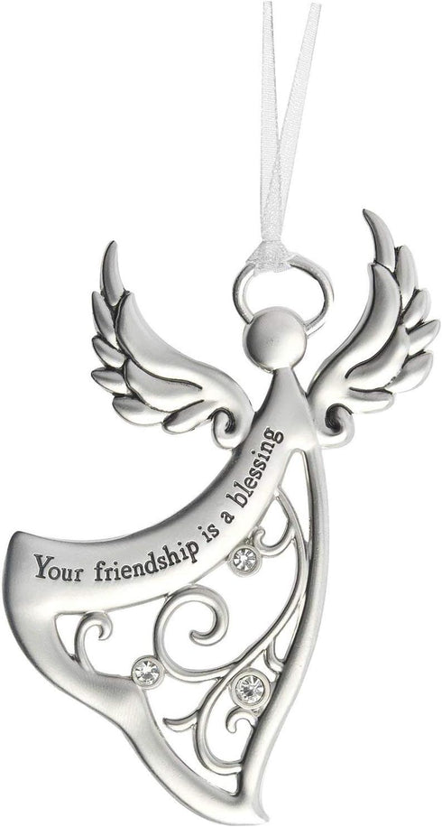 Ganz Angels By Your Side Metal Ornament - Your Friendship is a Blessing