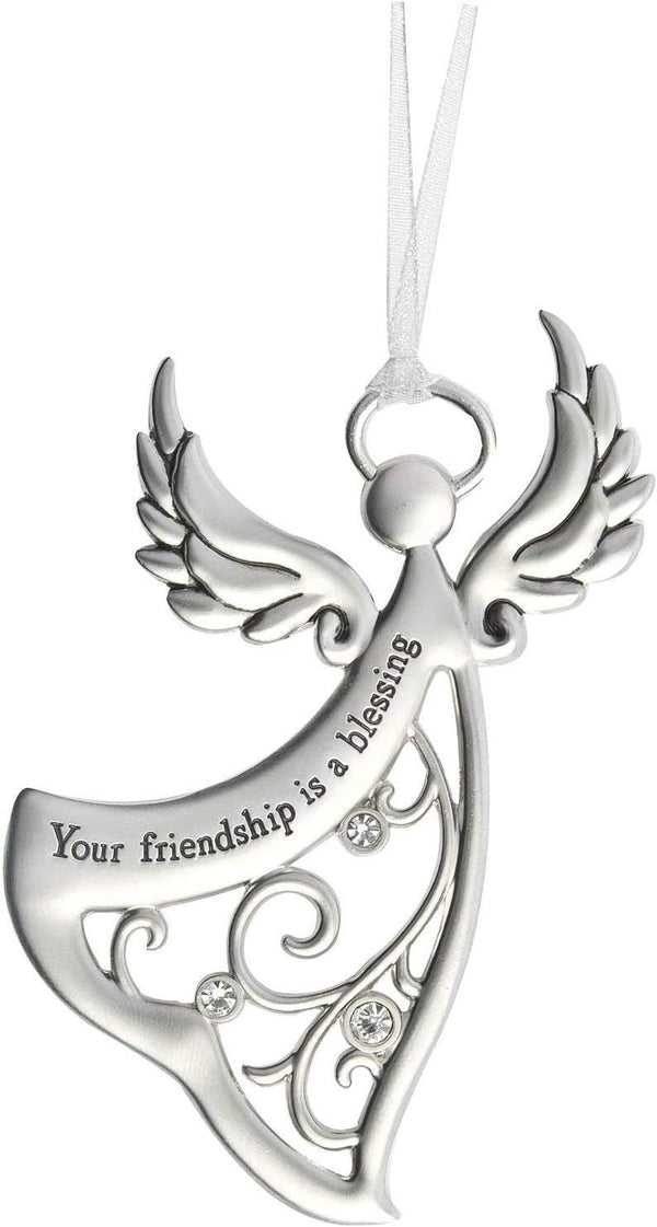 Ganz Angels By Your Side Metal Ornament - Your Friendship is a Blessing