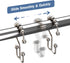 Titanker Shower Curtain Hooks Rings, Set of 12 Rust Resistant Metal Double Glide Hooks for Bathroom Shower Rods