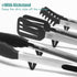 Tongs for Cooking, 12" Kitchen Tongs with Silicone Tips, Food Grade Serving Tongs Set of 3, Black by TOWINGO