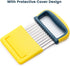 Crinkle Cutter Knife for Potatoes and Veggies, Stainless Steel Vegetable Cutter, Yellow Carrot Slicer