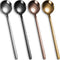 4 Pieces Frosted Handle Coffee Spoons, Stainless Steel Espresso Spoons for Ice Cream and Dessert