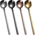 4 Pieces Frosted Handle Coffee Spoons, Stainless Steel Espresso Spoons for Ice Cream and Dessert