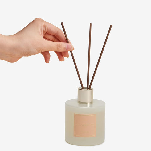 Set 6.7oz Cocorrna Premium Reed Diffuser with Preserved Baby's Breath & Cotton Stick Coconut Lime | Scent Fragrance Oil