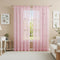 Jubilantex Pink Butterfly Sheer Curtains Gold Print Drapes for Baby Girls Nursery,