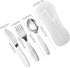VANRA 3 Pieces Children Fork Spoon Knife Set with Travel Case, 18/8 Stainless Steel Kids Silverware for School