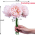 Tinsow Artificial Peony, 5 Pcs Faux Peonies with Stems for Home and Wedding Decoration