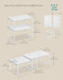SONGMICS Cabinet Organizer Shelf, Set of 2 Kitchen Counter Shelves, Stackable Expandable Metal and Engineered Wood