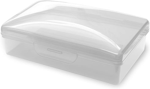 Travel Soap Box with Lid - Clear White, Perfect for Traveling, Gym, or Storage, Made in The USA
