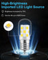 LED Microwave Light Bulb Under Hood 40W Equivalent, 125V E17 Base for Whirlpool, 2 Packs