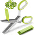 2023 Updated Herb Scissors Set - 5 Blades and Cover for Cutting Lettuce, Cilantro, Green Onion, and Paper