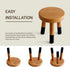 9" (10" Rubber Wood Round Plant Stand |Dip Dyed Black Stool, Wood Riser |Milking Stool H)