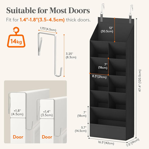6 11 Closet, 12 Lifewit Tier Over the Door Shoe Organizer with Large Deep Pockets, Fabric Hanging Shoes Shelf for Dorm
